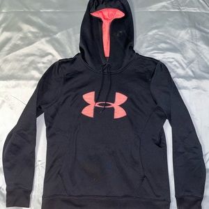 Under Armour Women’s hoodie, black and pink